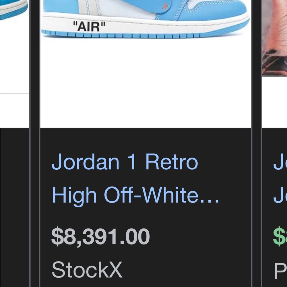 Jordan 1 Retro High Off-White Sky Blue Sneakers